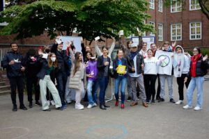 Schulsiegelverleihung „Schule:Global“ an der Heinrich-Hertz-Schule, Hamburg, im Rahmen des UNESCO-Weltfriedenstages